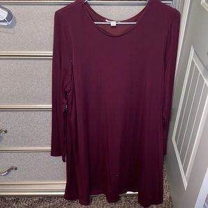 Burgundy dress